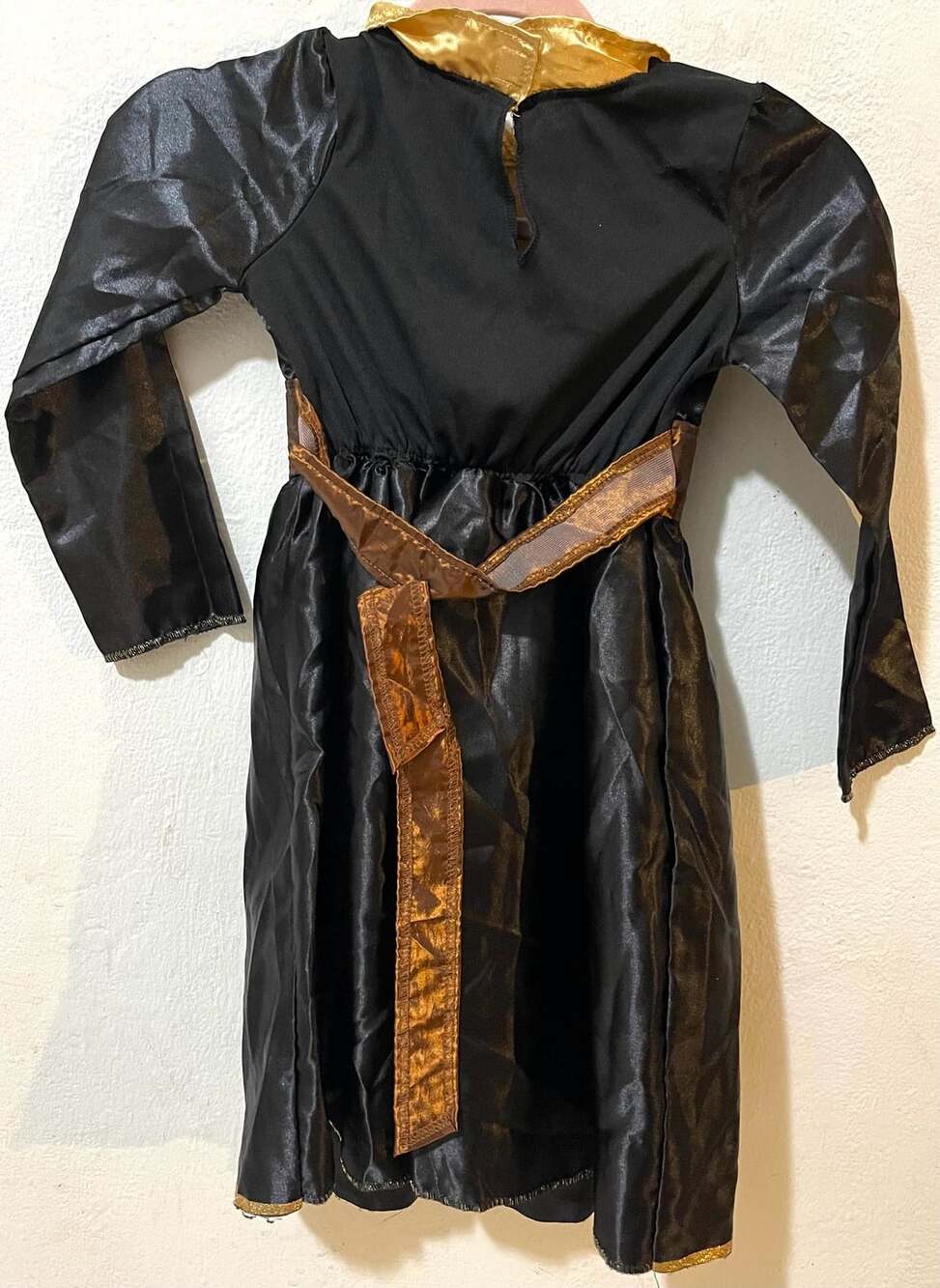 Disney Jakks Pacific Fantasy Play Costume Size 4-6X Black Gold Dress